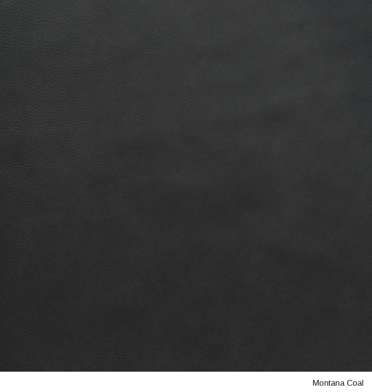 Textured black leather Material Swatches from the Danish Collection in Montana Coal.