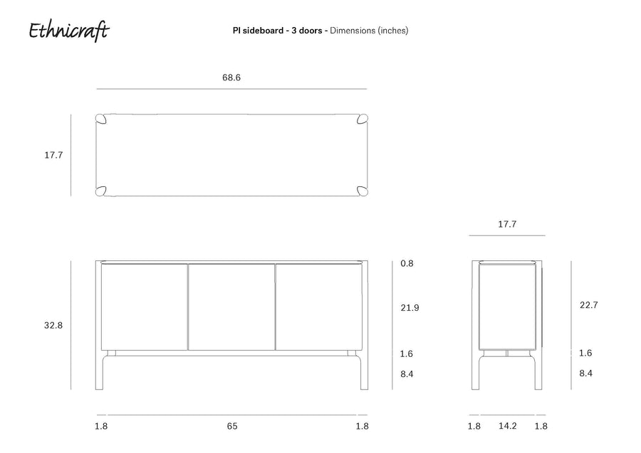 PI Sideboard - Teak