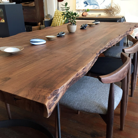 Leviathan Live Edge Dining Table - Smoked Acacia