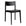 The Poise Dining Chair by Wooden Stories features a modern black oak frame with sleek Danish lines, a slightly curved back and seat, premium leather upholstery, and four straight legs.