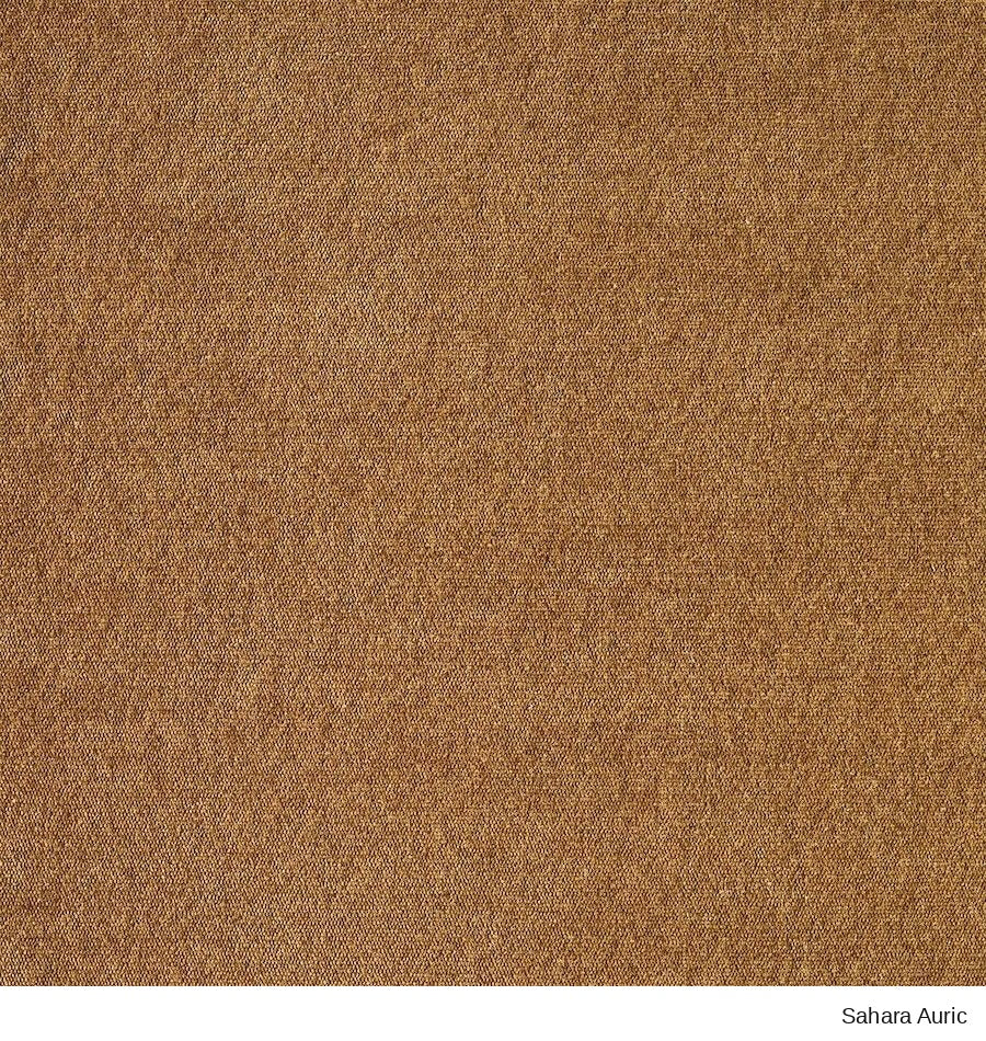 Material Swatches featuring a fine-weave Sahara Auric fabric in a textured golden-brown from the Danish Collection.