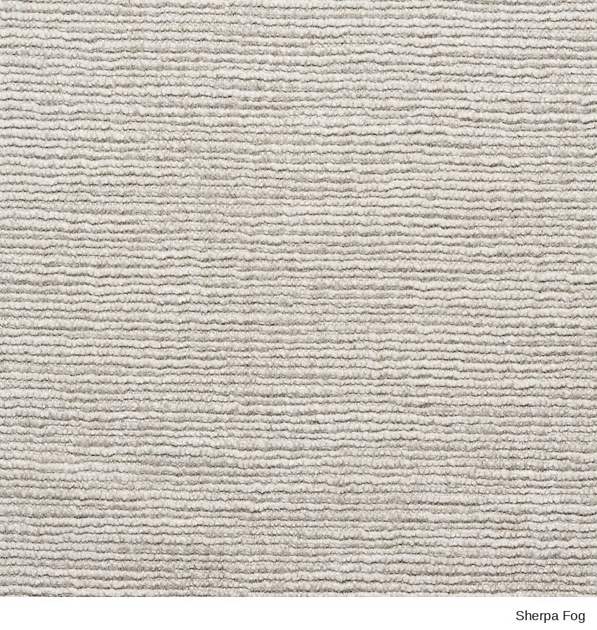 Light gray Material Swatches textile swatch from SOBU with a horizontal ribbed or loop-pile texture from the Danish Collection.