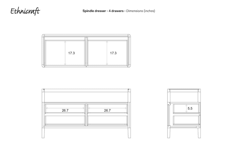 Spindle Dresser - Black