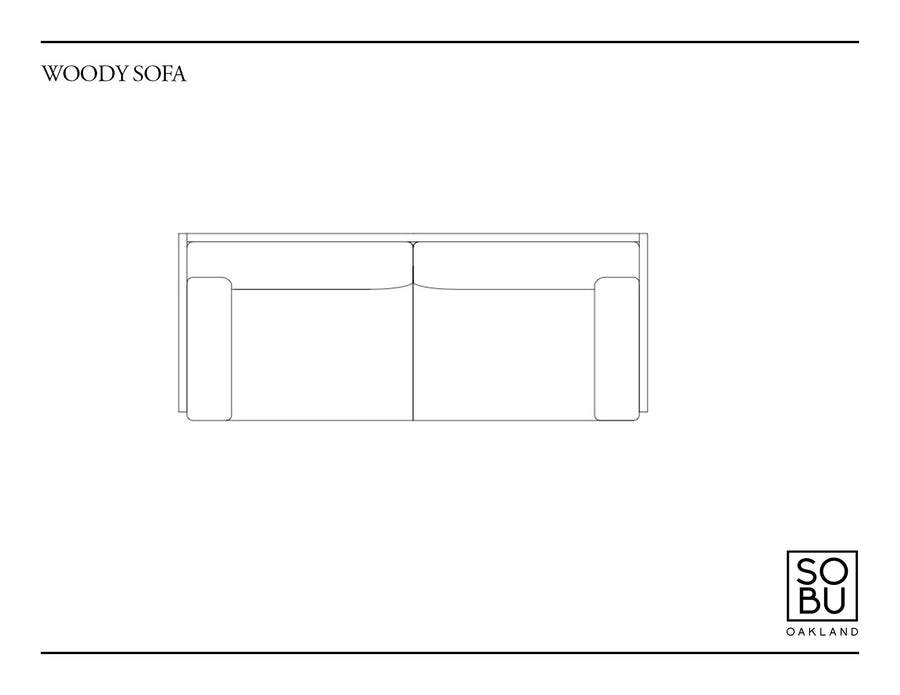 Woody Sofa White Ash Standard - Charcoal