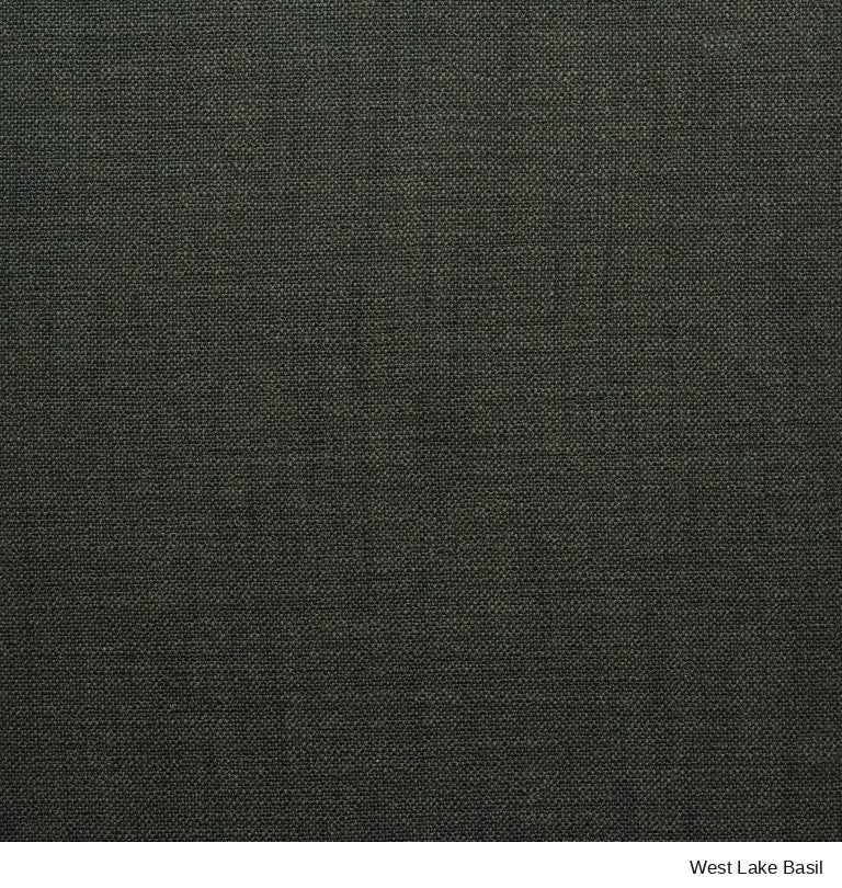 Close-up of a dark olive green Material Swatches fabric swatch from the Danish Collection, showing a visible woven texture.