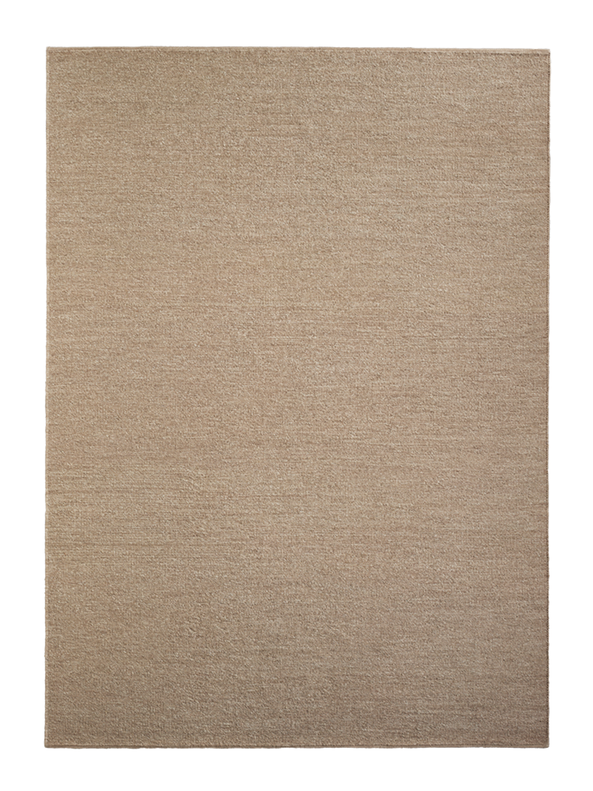 Aspen Rug - Sandstorm, a rectangular tan wool rug with a flat weave and subtle horizontal texture.