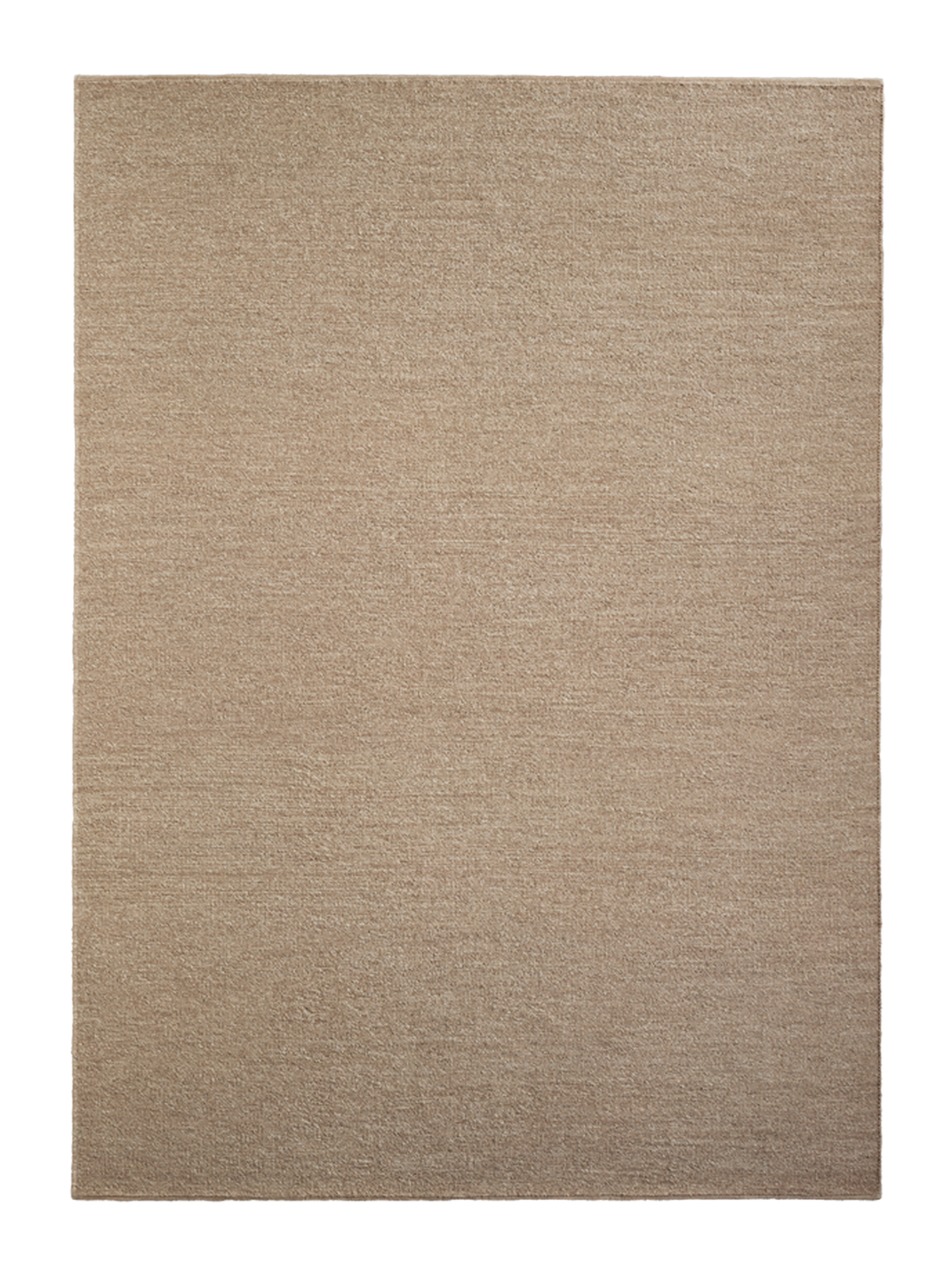 Rectangular, hand-knotted Aspen Rug - Sandstorm in a solid, light beige wool weave.