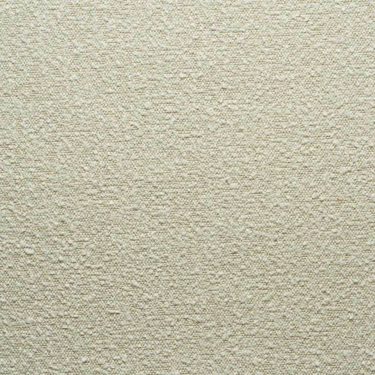 Close-up view of a beige, textured Fabric + Leather Swatch from Wooden Stories, featuring a looped surface. Custom made-to-order swatches are available, perfect for upholstery or carpet projects.