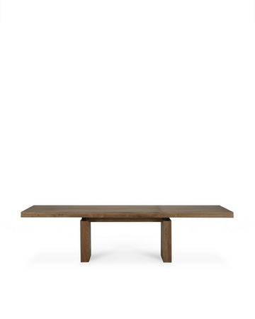 Double Extendable Dining Table - Natural Teak