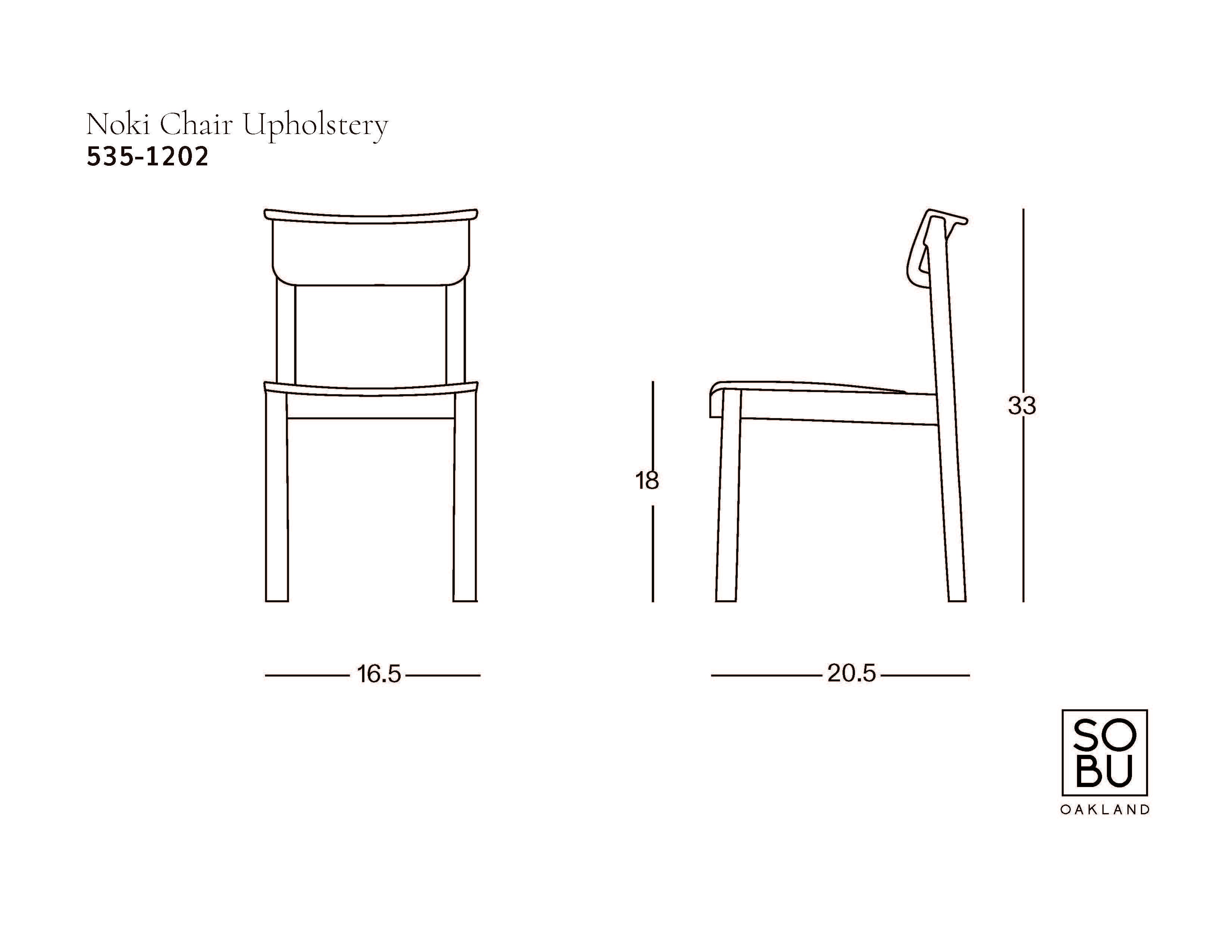Noki Dining Chair | Espresso Oak with Leather – SOBU