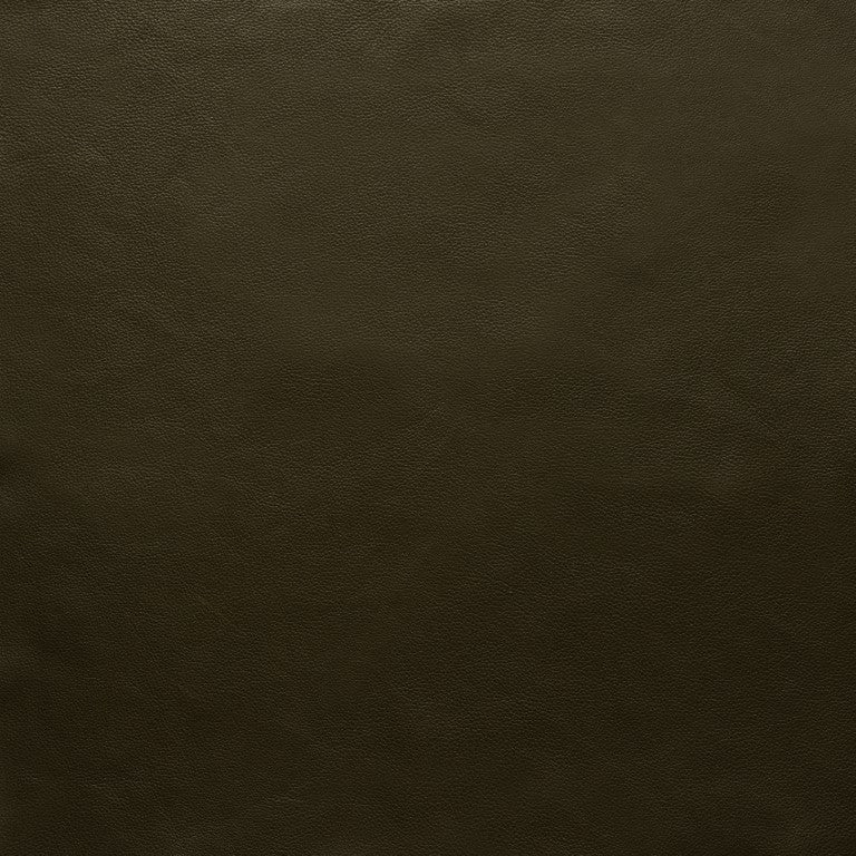 A close-up of dark brown leather with a subtle natural grain from Wooden Stories’ Fabric + Leather Swatches, ideal for custom pieces. No visible patterns or objects.