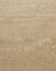 Beige travertine stone with natural variations, subtle veins, and textured light brown and cream patterns. Perfect for Material Swatches by Natadora + Tolv, this look enhances refined interior styles.